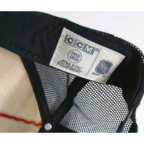 Vintage Chicago Blackhawks Trucker Snapback Hat Cap CCM NHL Mesh Back Y2K - Picture 7 of 7